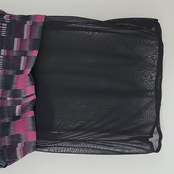 Laura Blouse purple black Grey pink block colours - Picture 5 of 6